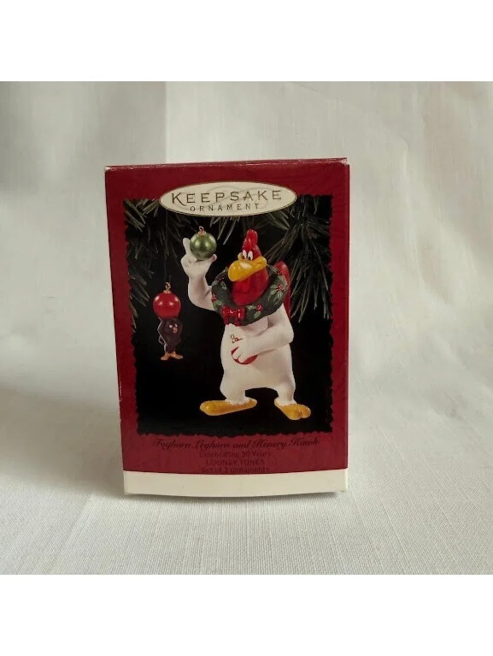 Hallmark 1996 Keepsake Ornament Looney Tunes Foghorn Leghorn and Henery Hawk (2)